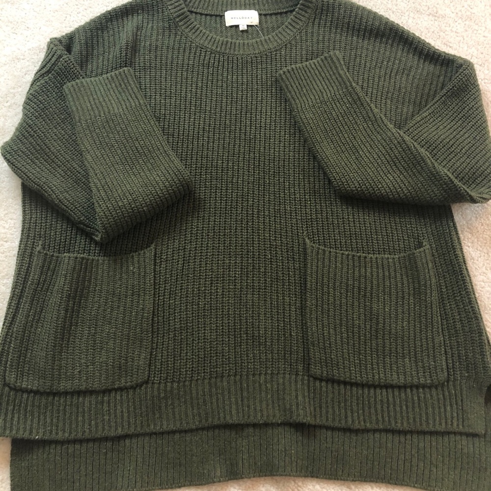 Army green sweater!